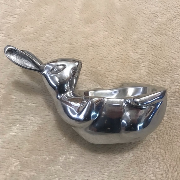 Cast Aluminum Bunny Rabbit Candy Dish - Picture 6 of 6